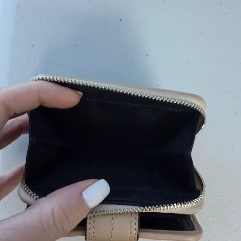 Coach Glossy Black and Tan Wallet